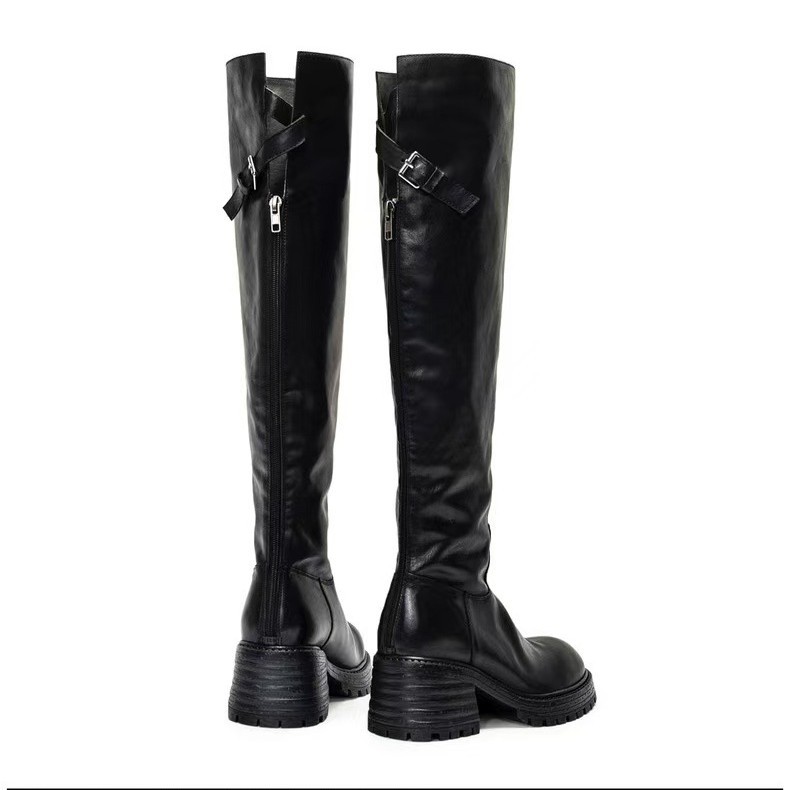 Sock Boot Women - Sepatu bot hak tinggi tebal untuk