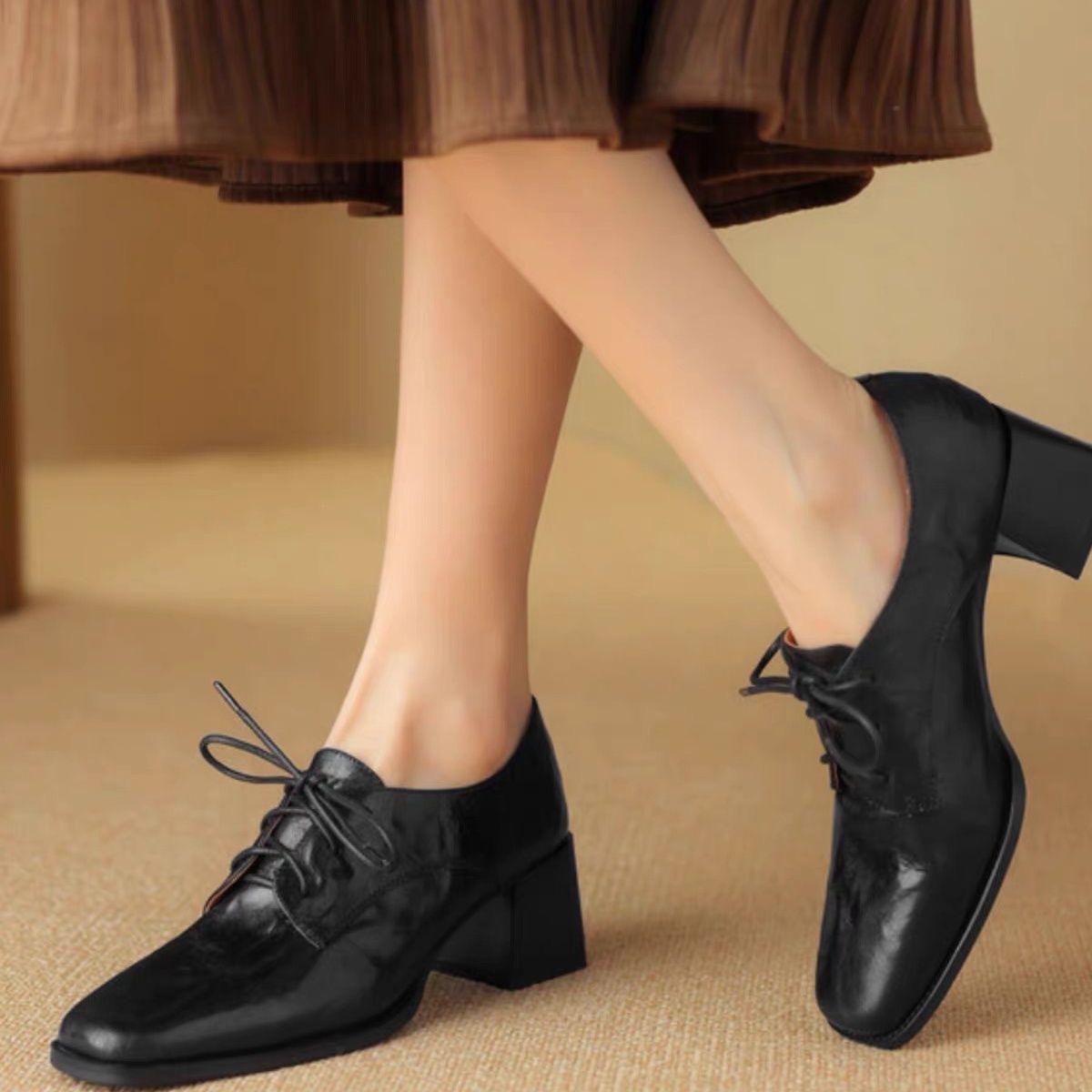 Sepatu Oxford dengan Ujung Kot - Oxford Lace Up Women ulasan dan harga
