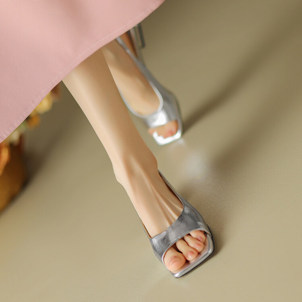 Sandal Wanita Model Mules Hak  - Mule Slip On ulasan dan harga