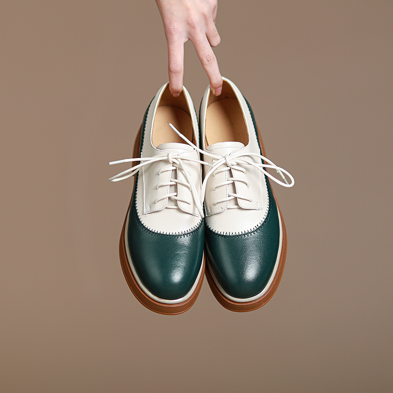 Sepatu Platform Fashion Wanita - Oxford Lace Up Women ulasan dan harga