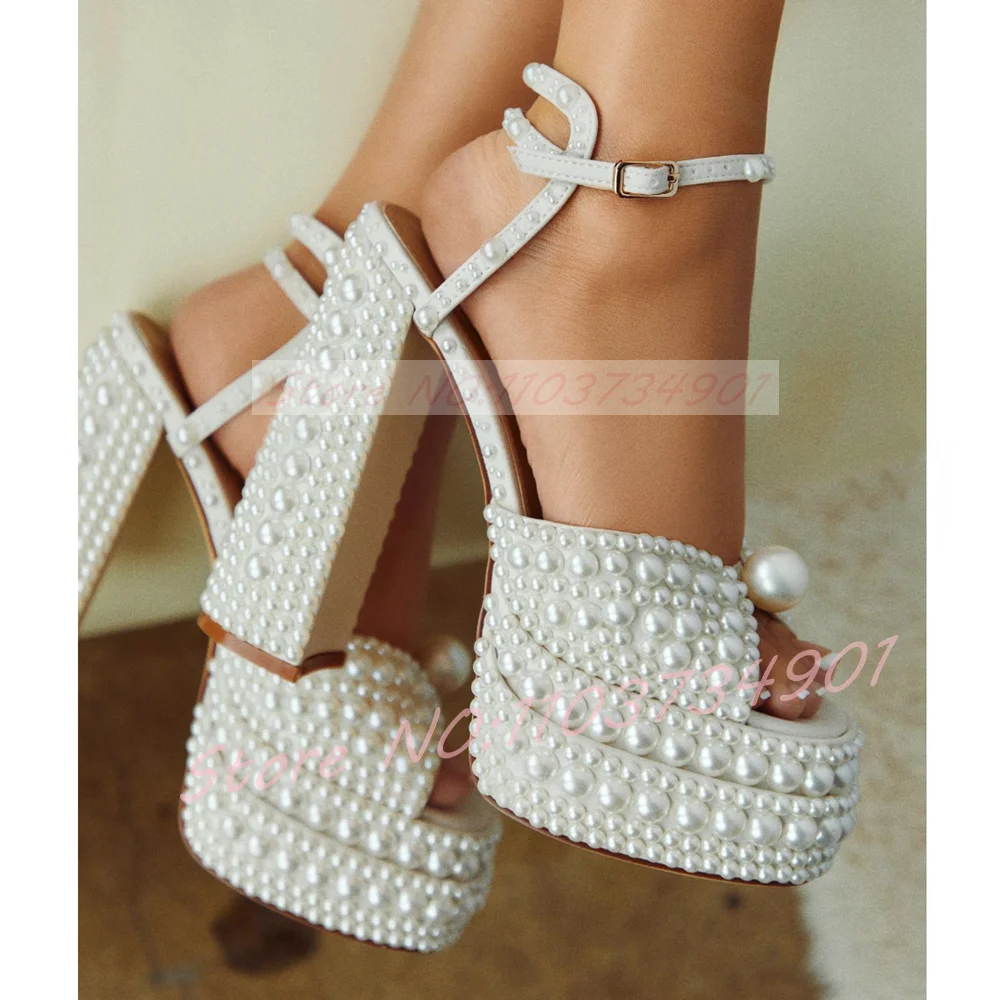 Sandal Platform Mutiara Putih  - Women'S Shoes Quality ulasan dan harga
