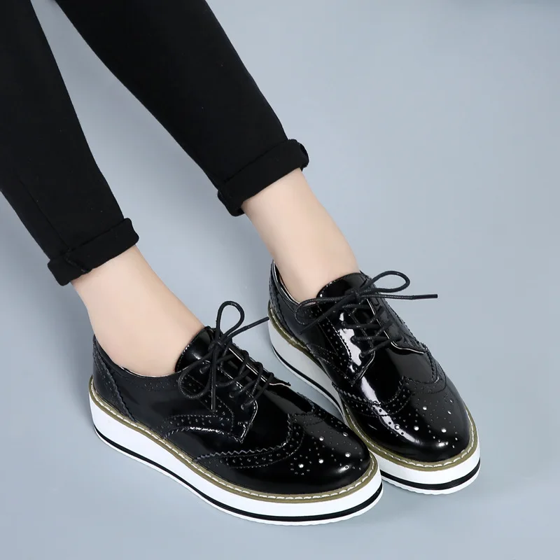 Sepatu Oxford wanita, alas kak - Oxford Lace Up Women ulasan dan harga