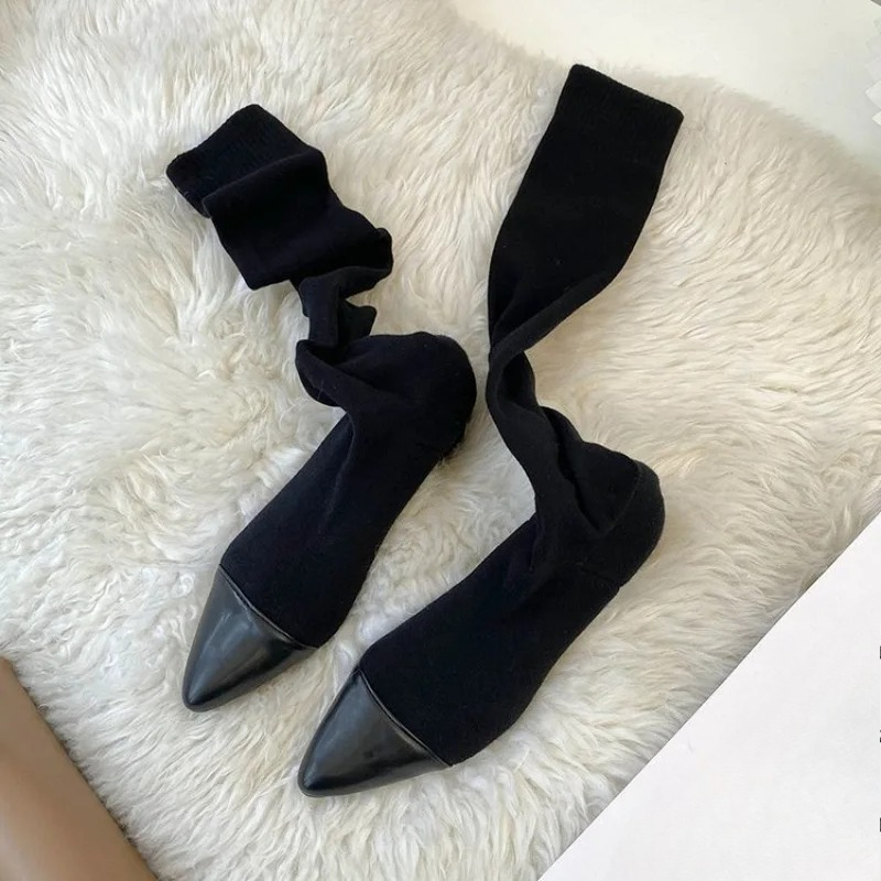 Sepatu Kaus Kaki Lutut Tinggi  - Sock Boot Women ulasan dan harga