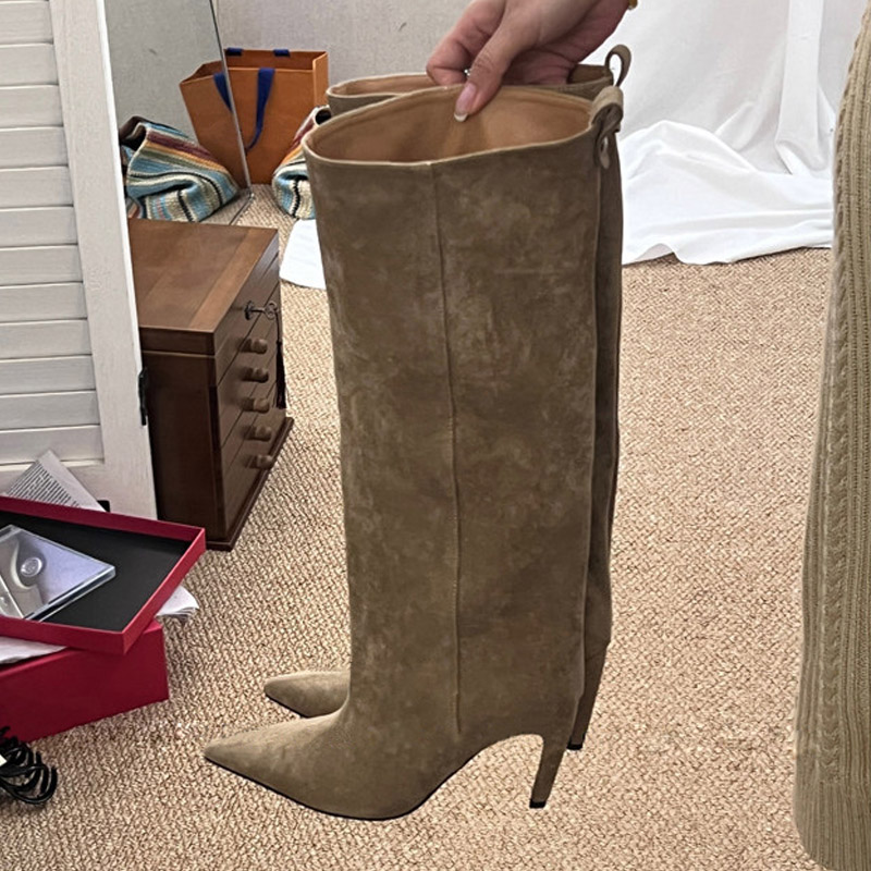 Eilyken Sepatu Bot Wanita Hak  - Knee High Boots Women ulasan dan harga