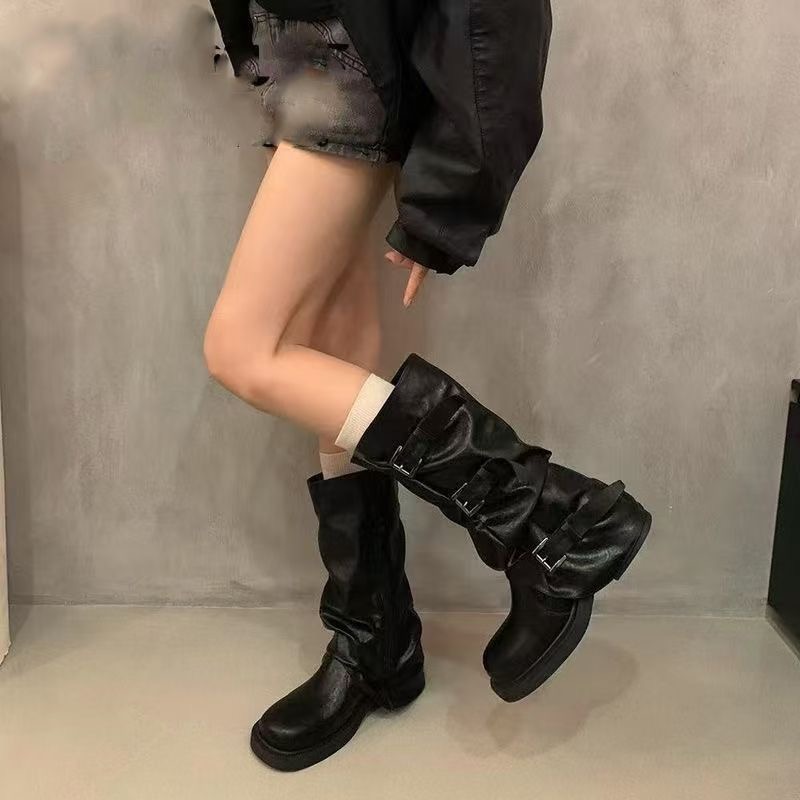 Sepatu bot wanita model *pleat - Knee High Boots Women ulasan dan harga